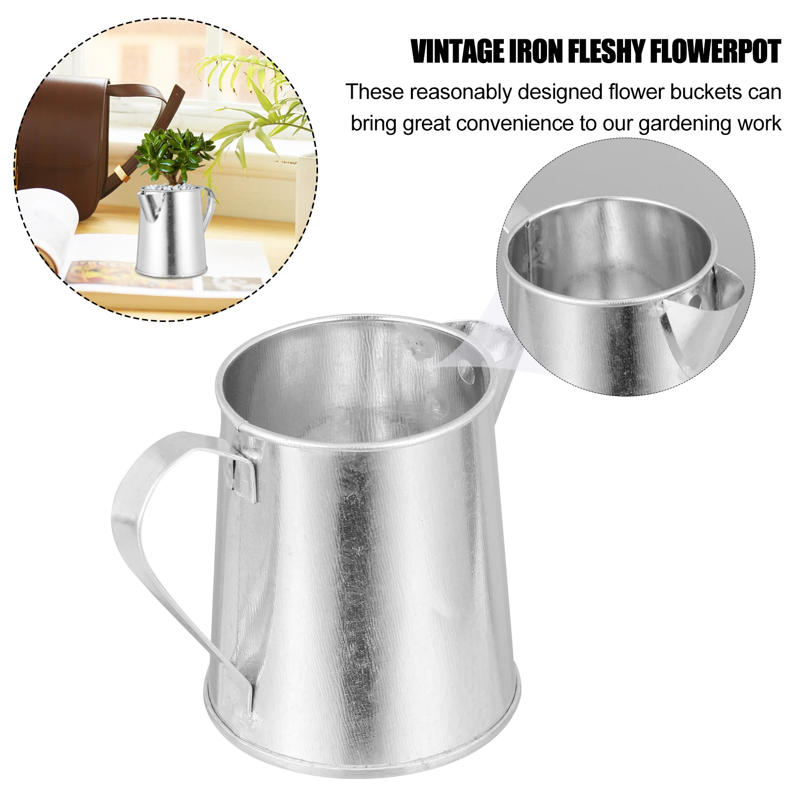 

3pcs Vintage Flower Pots Retro Style Garden Decoration Plant Holders Decorative Flower Holder for Small Plants Succulents