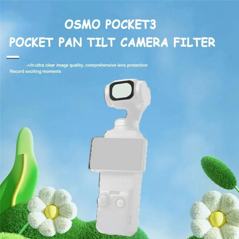 MAKE-pour Dji Osmo Pocket3 1/8 filtre souple noir revêtement multicouche Protection haute résistance accessoires de caméra à cardan portable