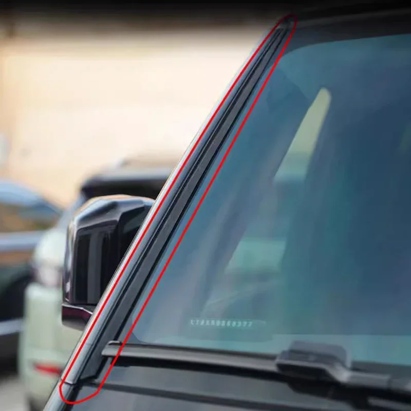 Eine Säule aus Gummi für Land Rover Defender L663, schalldichte Kantendichtungsstreifen, Windschutzscheiben-Dichtungsstreifen, bruchsicher, für Autos – Detail 2