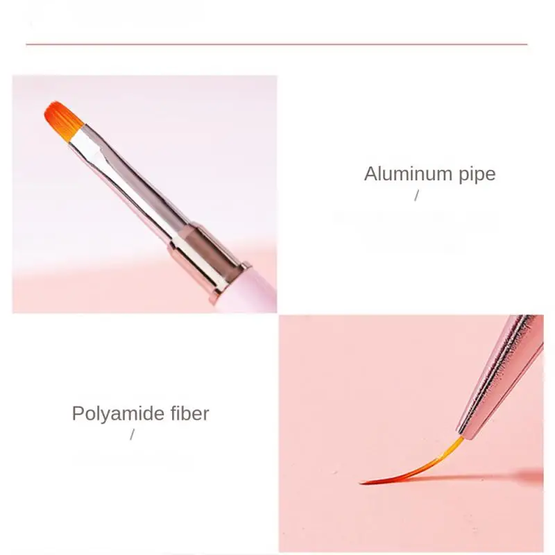 Nail Pen Double Head Pull Wire Engraved Nylon Wool Nail Supplies Nail Brush The Bristles Are Not Easy To Fall Off Painted