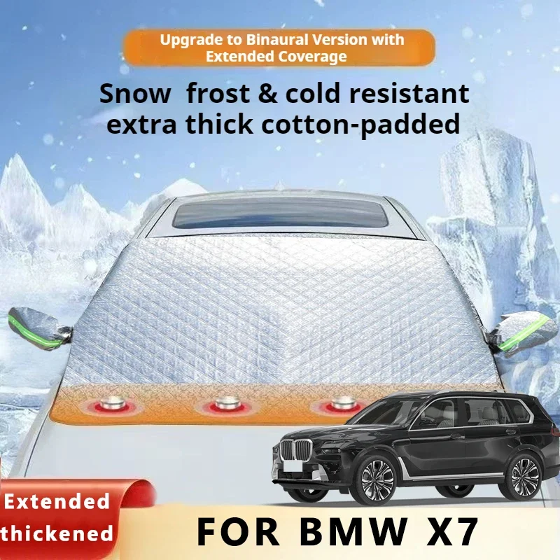 

Thickened Car Now Sunshade Windshield Cover With 5/9 Magnets UV Protection Anti Snow Sunlight For BMW X7 XDrive40i G07