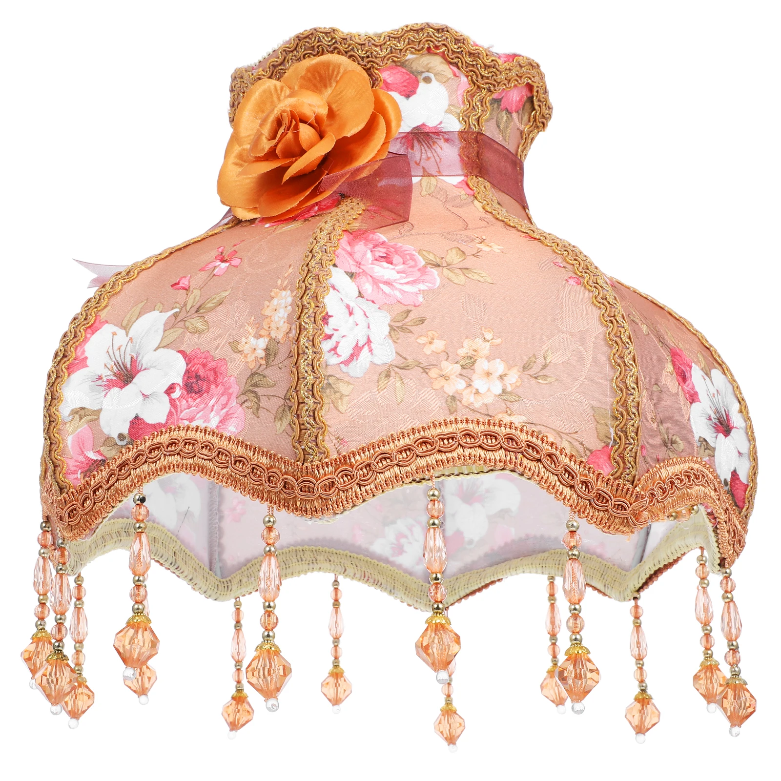 

Винтажный кружевной абажур с бахромой в европейском стиле, тканевый художественный абажур, мягкая ткань, освещение для спальни, гостиной, отеля