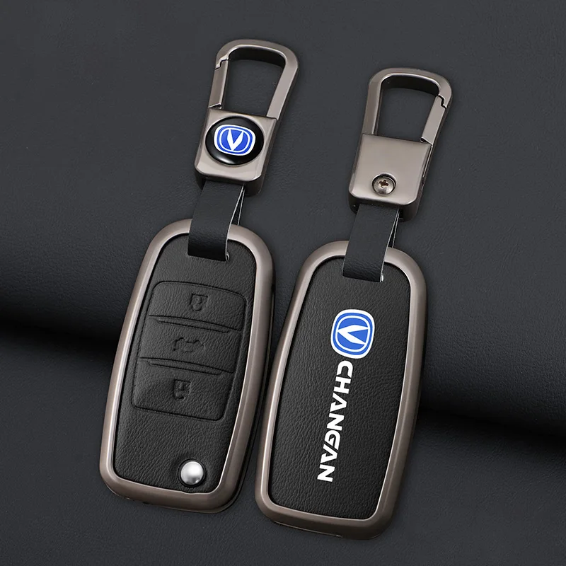 

Zinc Alloy Leather Car Key Case Cover For Changan CS15 Eado Raeton CS35 Plus CS55 CS75 Hunter F70 CS95 CS85 CS1 CV1 V3 V5 V7