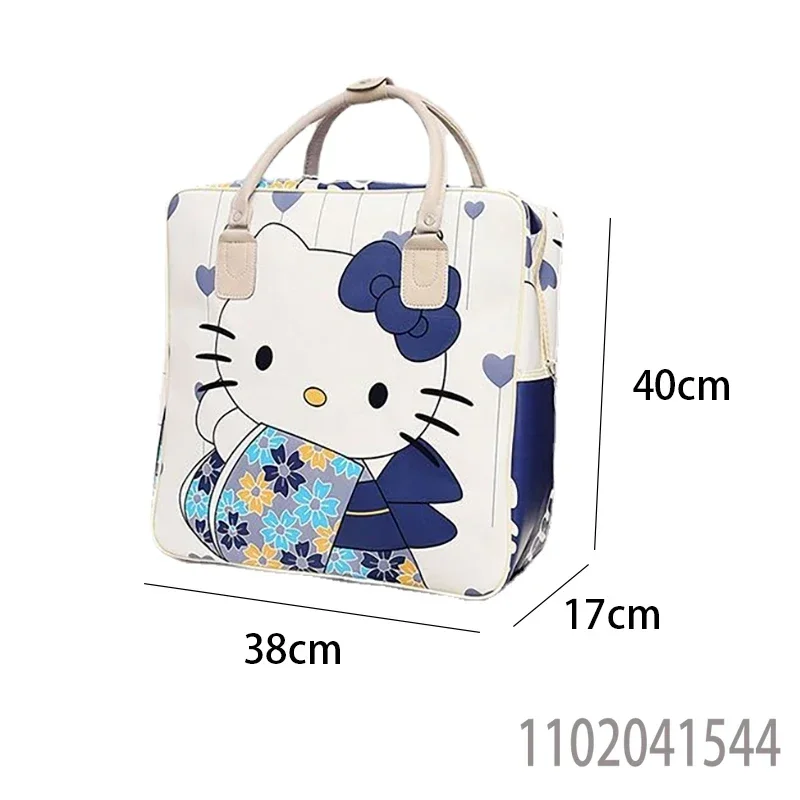 Sanrio Cute Hello Kitty Luggage Travel Bag Large Capacity Cartoon Waterproof Durable with Zipper for Women College Students Girl