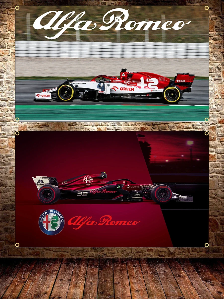 JimonFlag 90X150CM 3X5FT A-Alfa-Romeo Racing Flag Polyester Digital Printing Racing Banner For Decoration