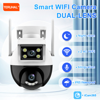 2K 4MP 8X Digital Zoom HD WiFi Surveillance Camera PTZ IP Camera ONVIF Dual Lens AI Human Detect Outdoor Security Two-Way Voice