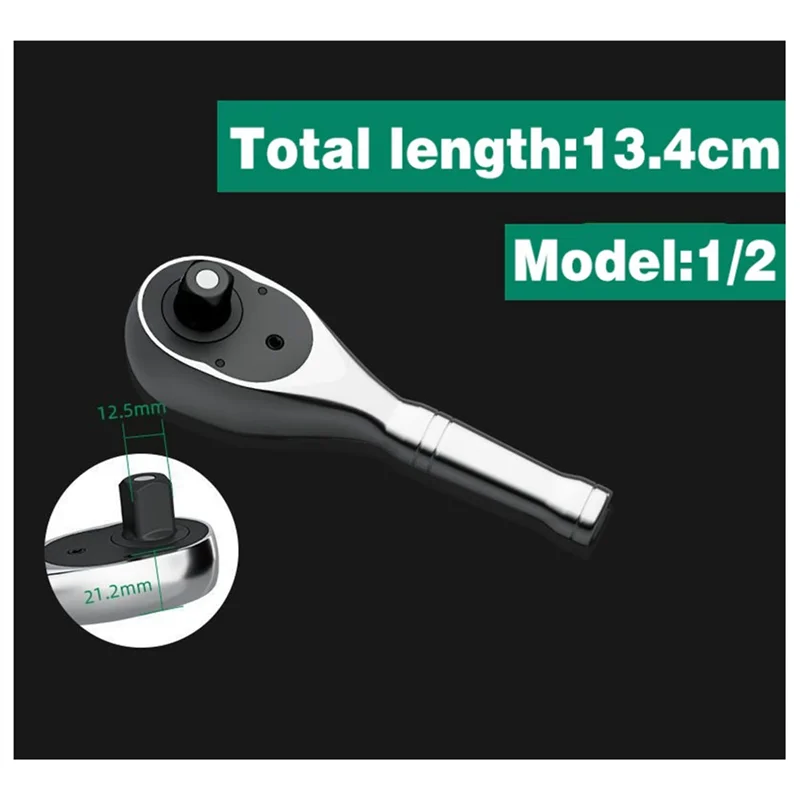 BAAG-1/4In 3/8In 1/2In Mini Ratchet Wrench 72 Teeth Spanner Portable Torque Wrenches Quick Socket Ratchet Wrench Hand Tools Dura