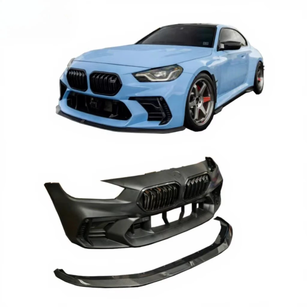 

Оптовая продажа, полипропиленовый материал, стиль AD, передний бампер из сухого углеродного волокна, передняя решетка для губ, передний бампер, вентиляционные отверстия для кузова M2 G87, комплекты кузова