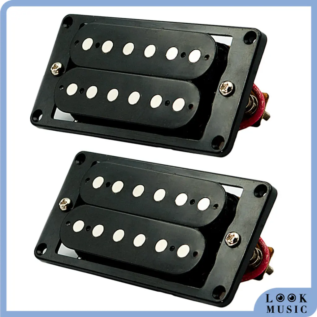 

LOOK 1 SET/ 2PCS Black Humbucker Double Coil Electric Guitar Pickups 50/52mm W/ Frame Screw Guitar Pickup NEW