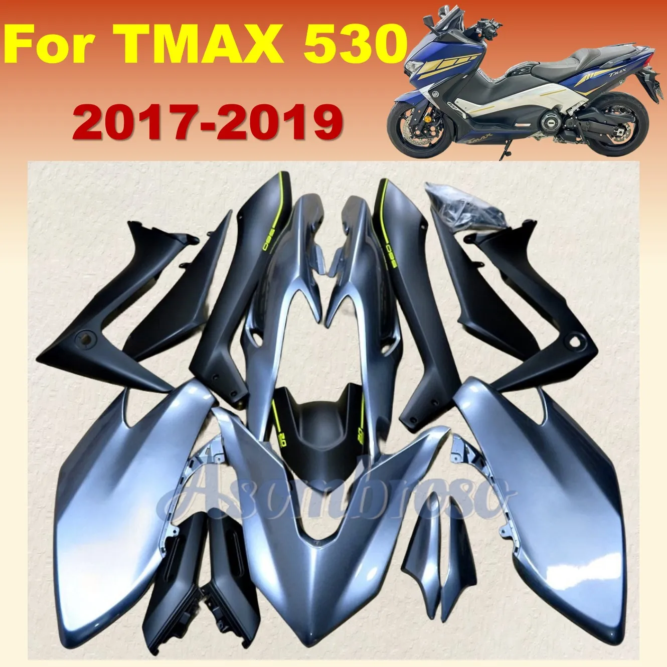 Fairings Motorcycle TMAX530 2017 2018 2019 ABS Plastic Customizable Aftermarket Fairing Kit for T-MAX530 17 18 19 TMAX 530