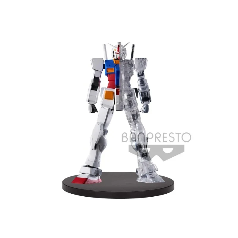 Bandai In Spot Internal Structure Gundam Rx78-2 Red Zaku Clear Color Animation Assembled Model Figures Kids Boxed Toys Genuine