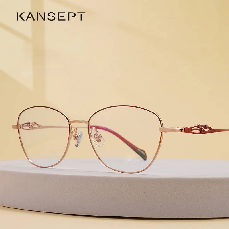 KANSEPT Women\'s Eyeglass Frame for Women Reading Glasses Ophthalmic Frames Man Optical Lenses Woman Trend 2024 Glass Eyepieces