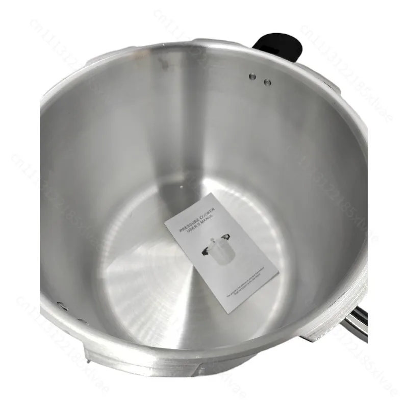 For 23L Aluminum Alloy Vertical Pressure Cooker with Pressure Gauge, Double Bottom Commercial Pressure Cooker for Kitchen