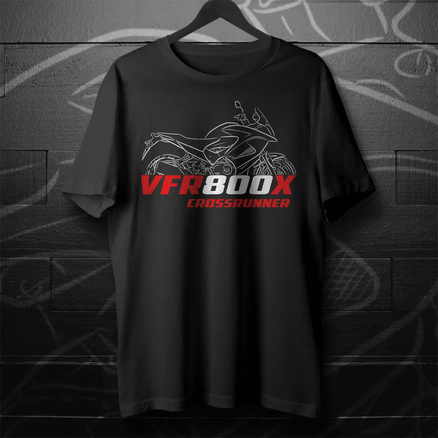 

VFR800X Crossrunner 2011-2021 Motorcycle T shirt Graphic Casual Summer Short Sleeves 100% Cotton Cool Tee