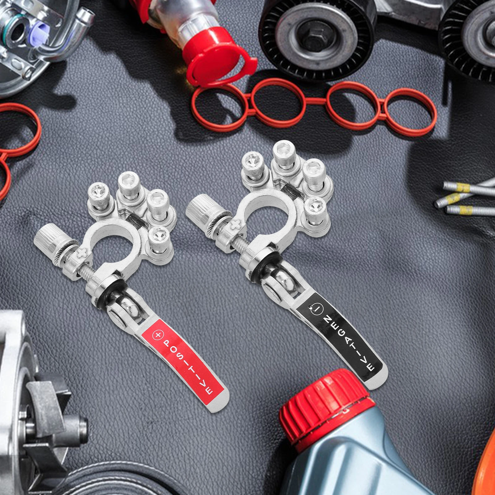 1 conjunto de conectores kit liga zinco carro post braçadeira chave para desconexão rápida conexão segura pós adaptador carro