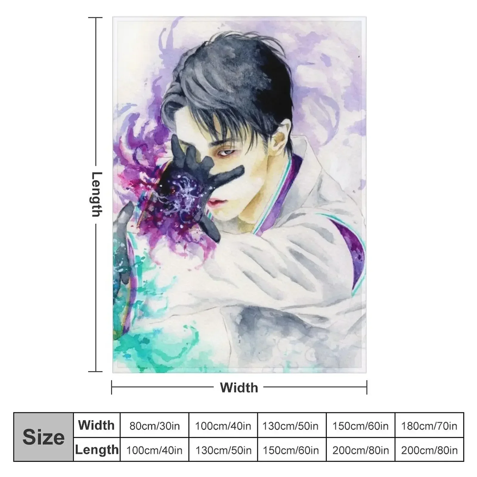 Yuzuru Hanyu - Seimei Throw Blanket Stuffeds Retros Blankets