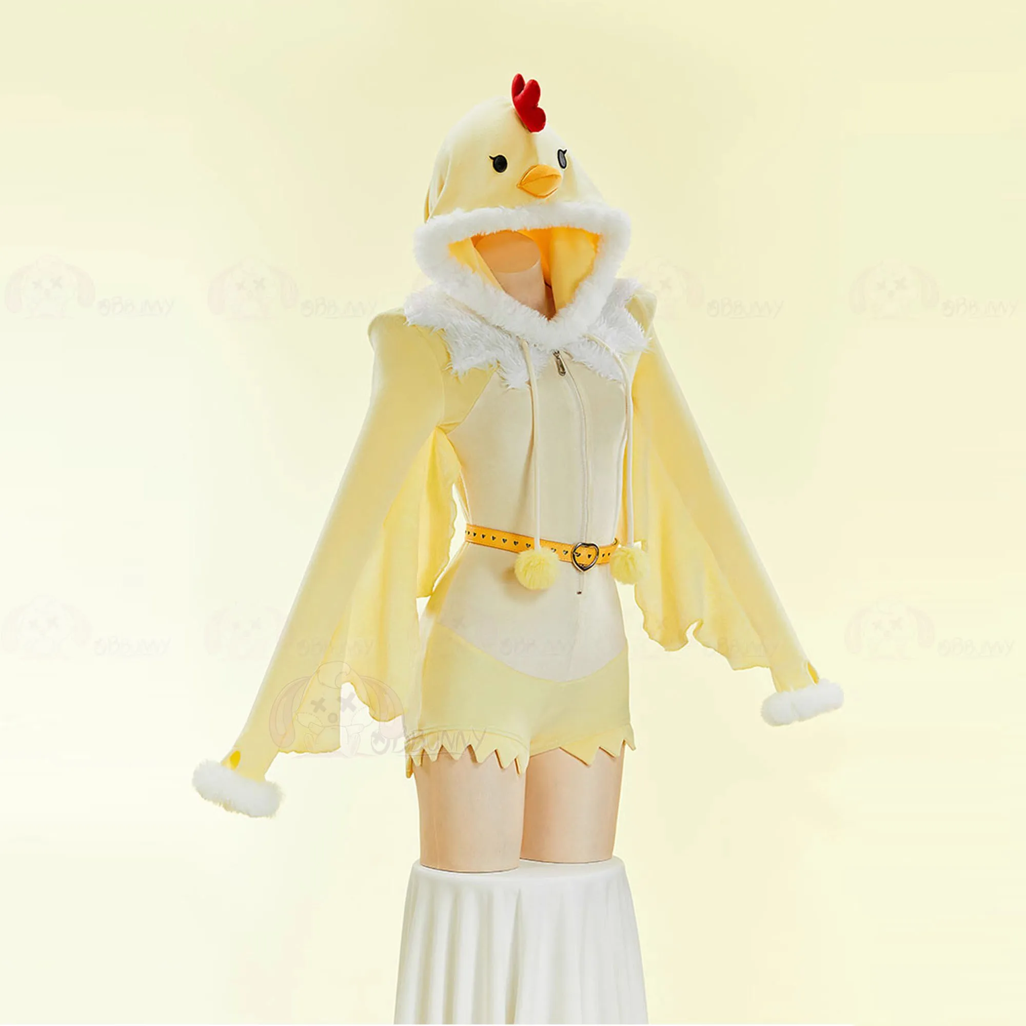 

2026 новый костюм на Хэллоуин, пушистый комбинезон с глазами и носками, аниме Kawaii, кремовый, желтый цыпленок, сексуальное женское белье, плюшевый комбинезон