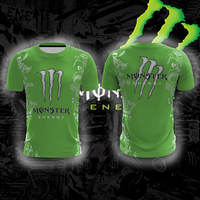 Monster Energy Skull Pattern Fashionable Cool Trendy Unique Comfortable Breathable Quick Drying Men's Sports Round Neck T-shirt