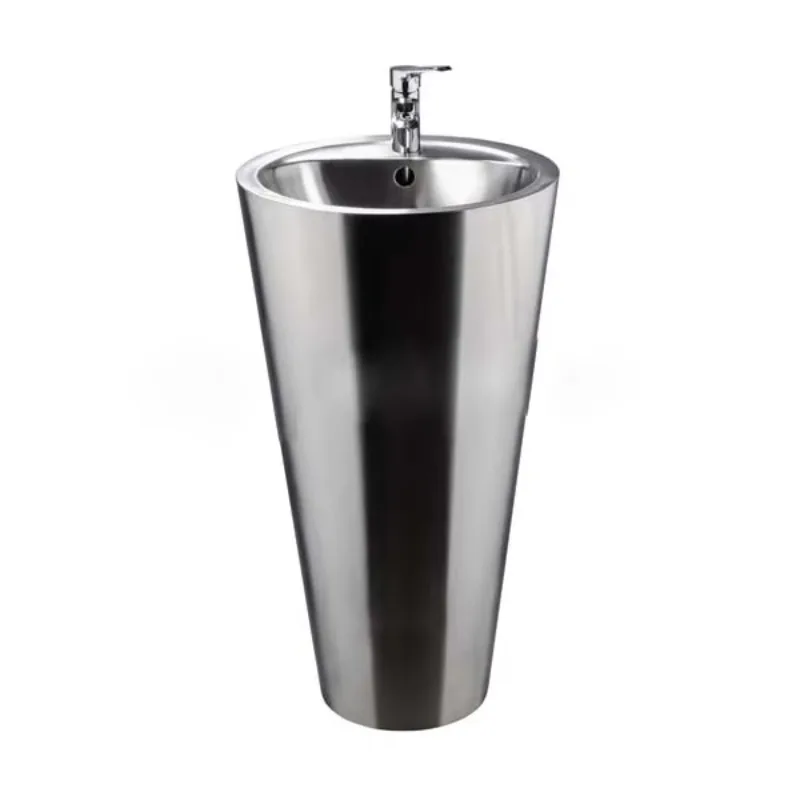 

Commercial stainless steel floor-to-ceiling independent base wash basin
