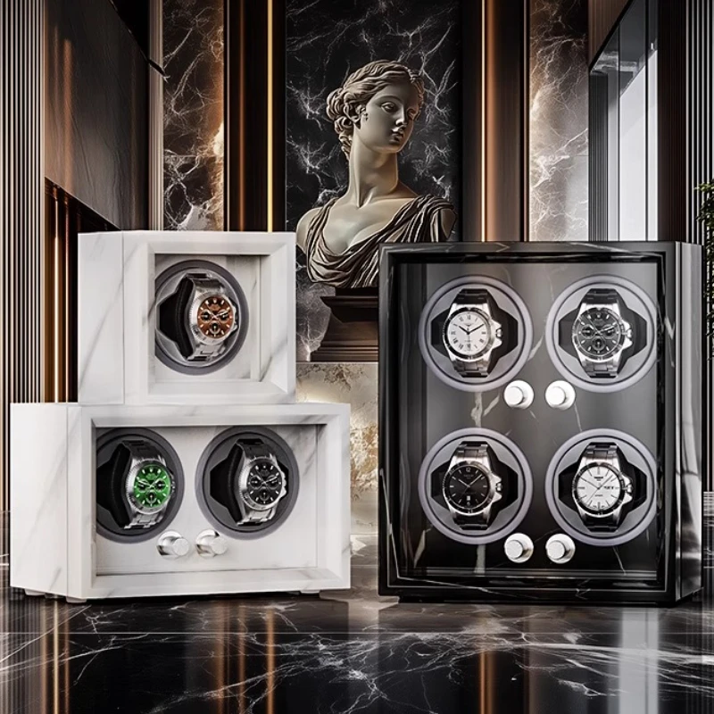 

Automatic Watch Winder Minimalist Watches Winders Luxury Collection Mechanical Watch Winder Organizer Packaging Gift LED Lights