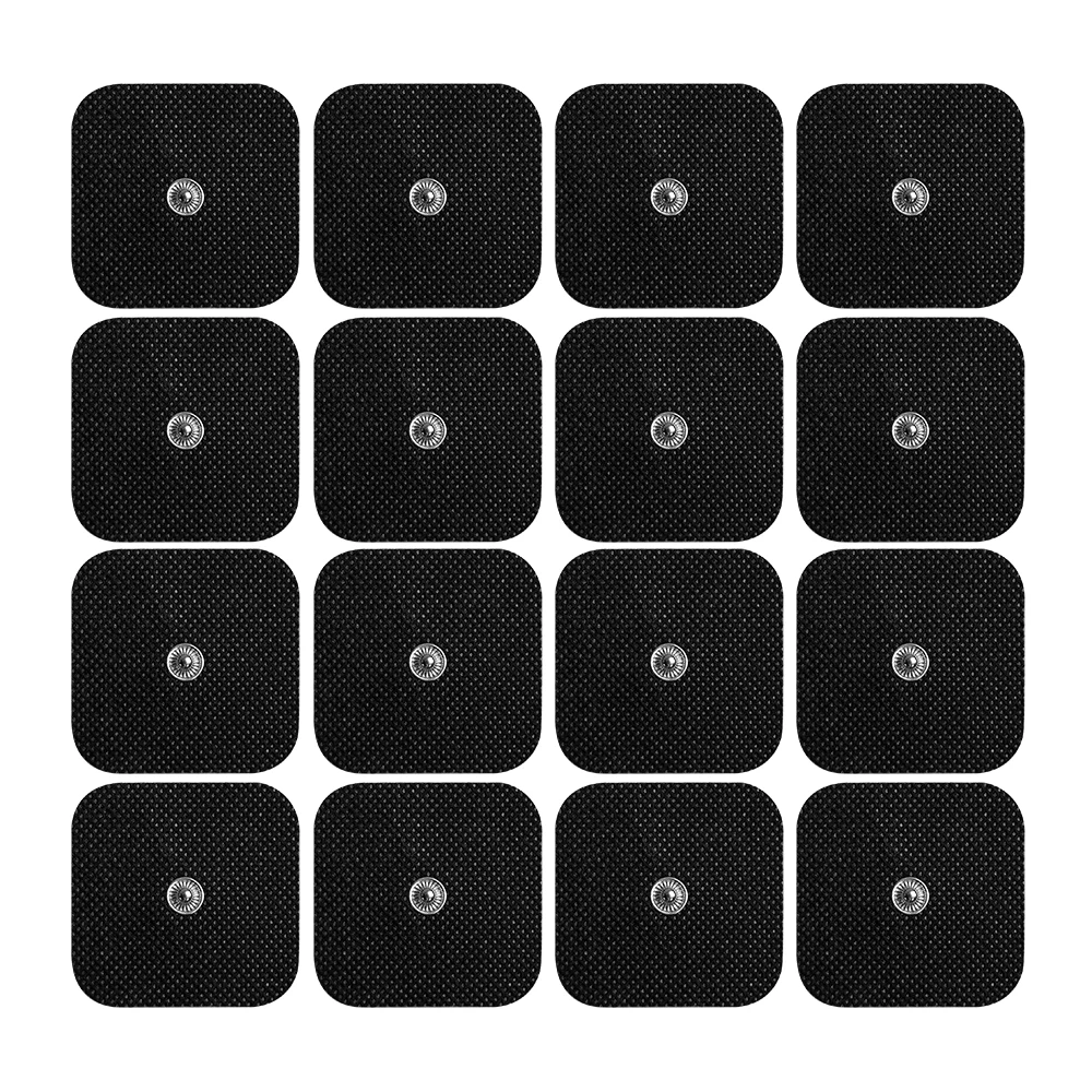 5*5cm Electrode Pads White Black Tens Machine Reusable EMS Acupuncture Body Muscle Massager Sticker Accessories Adhesive Patch