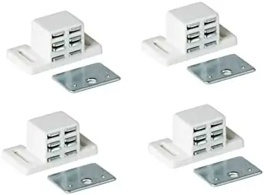 

Extra Strong Magnetic Catch - White/Nickel, 7/8" High, 32mm Hole Spacing