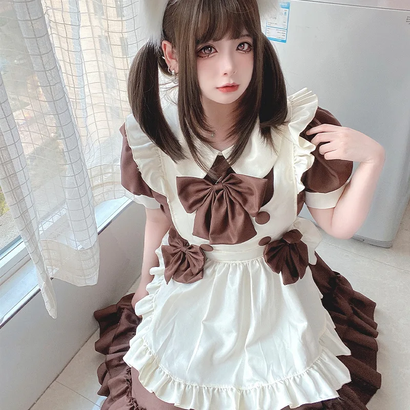 Nuovo giapponese Plus Size Fantasy Anime Cameriera Dress Costume Cosplay Sweet Girl Outfit Lolita Dress Jk Uniform Pink Cat Girl Kawaii