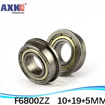 

200pcs free shipping flange bearing Thin wall deep groove ball bearings F6800ZZ 10*19*21*5*1 mm