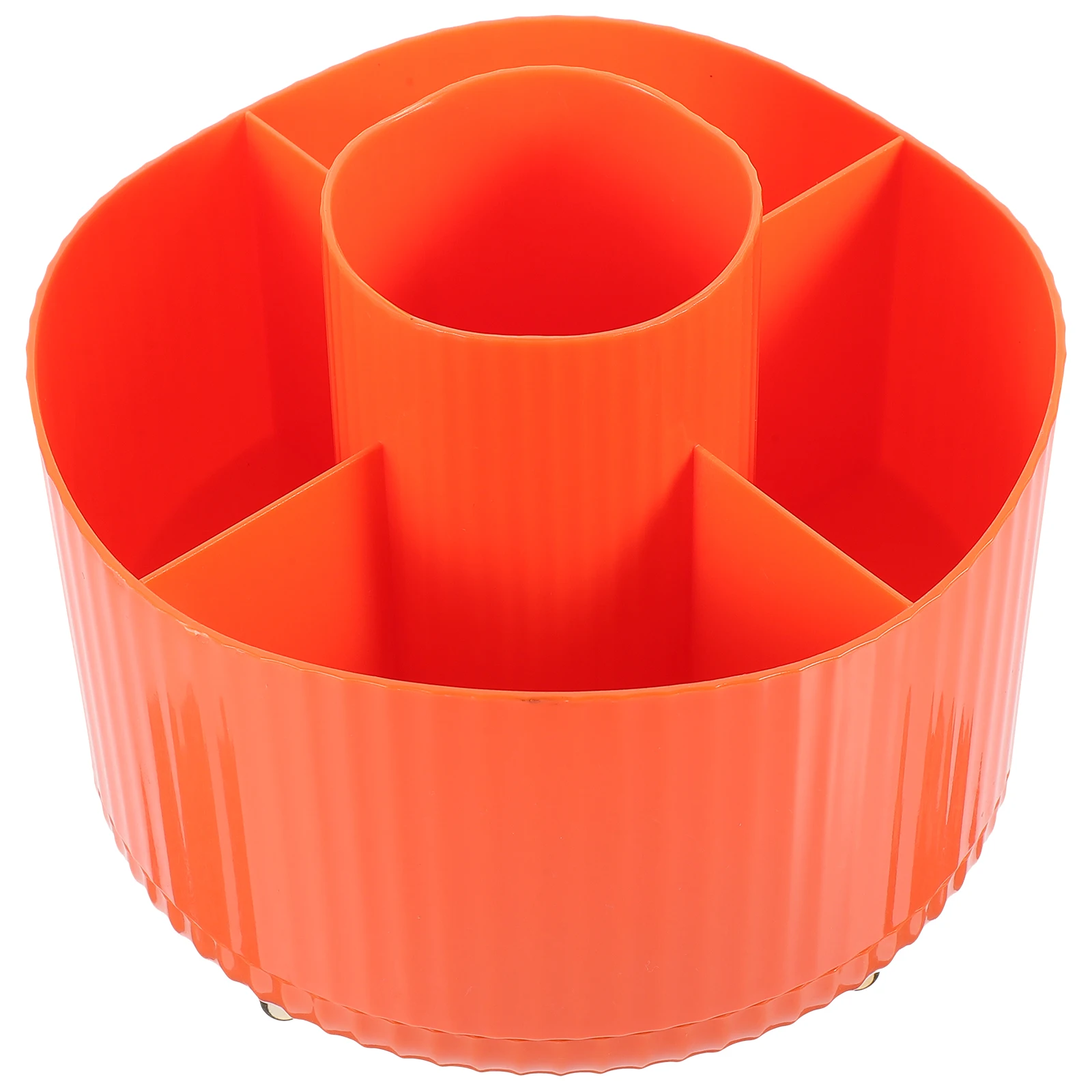 

Rotating Pen Orange Makeup Brush Organizer Makeup Brush Organizer Large Capacity 360 Degree Rotatable Desktop Storage Box