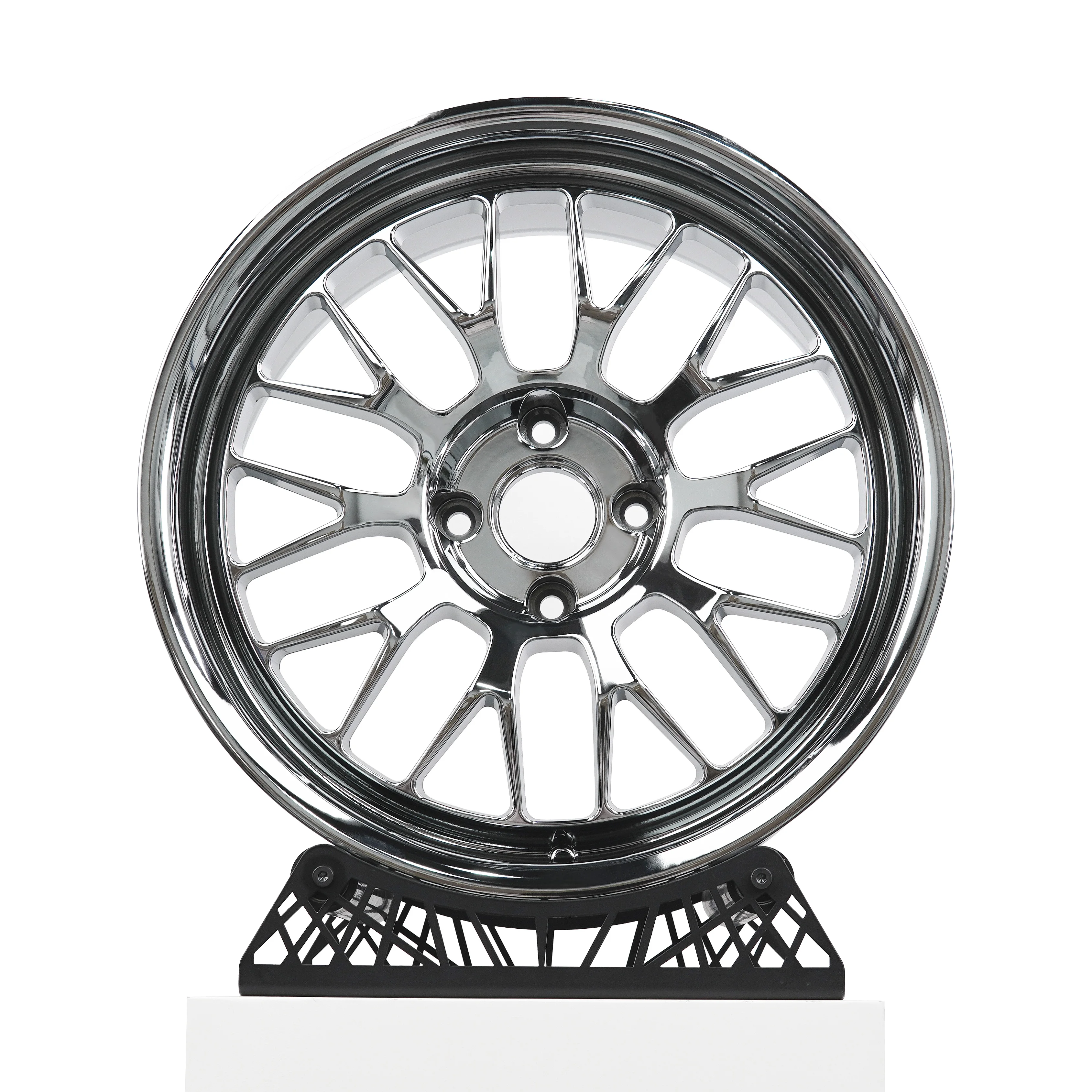 For LM VOLKS Forged Deep Dish Lip Chrome Electroplated Silver Passenger Car Wheel Racing Wheel Hub Rim Lightweight for