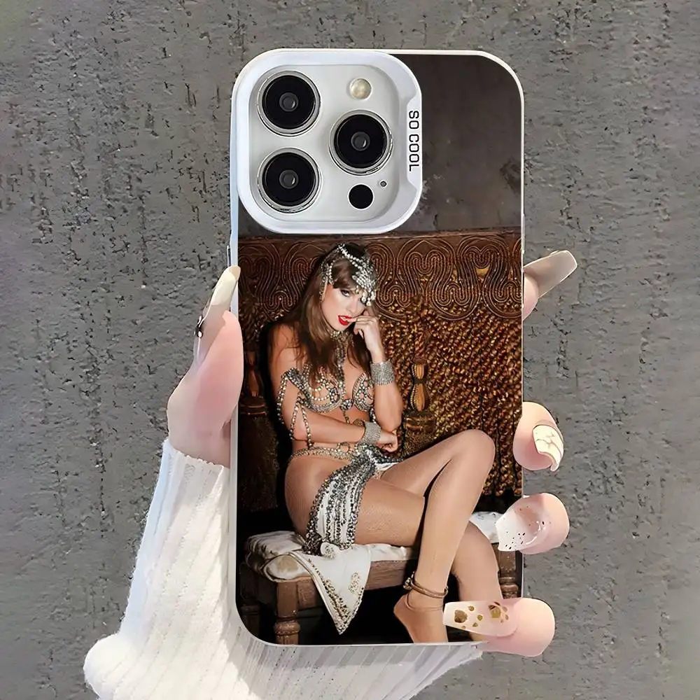 حافظة هاتف L-Life of a S-Showgirl لهاتف iPhone 17,16,15,14,13,12,11,Pro,XS,Max,Plus,Mini,SE غطاء مقاوم للصدمات من الحلوى البيضاء غير اللامعة