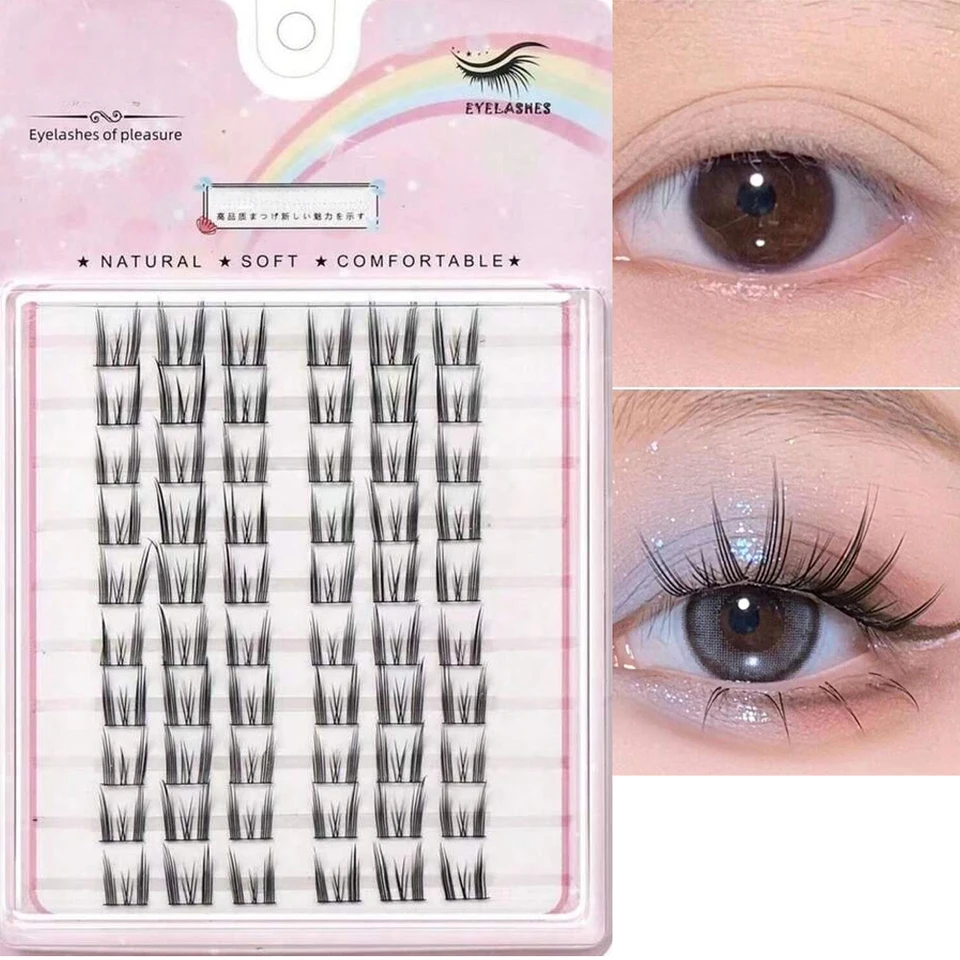 Kit de Extensión de 60 Piezas con Pestañas de Pata de Gato para Ojos Más Grandes 4