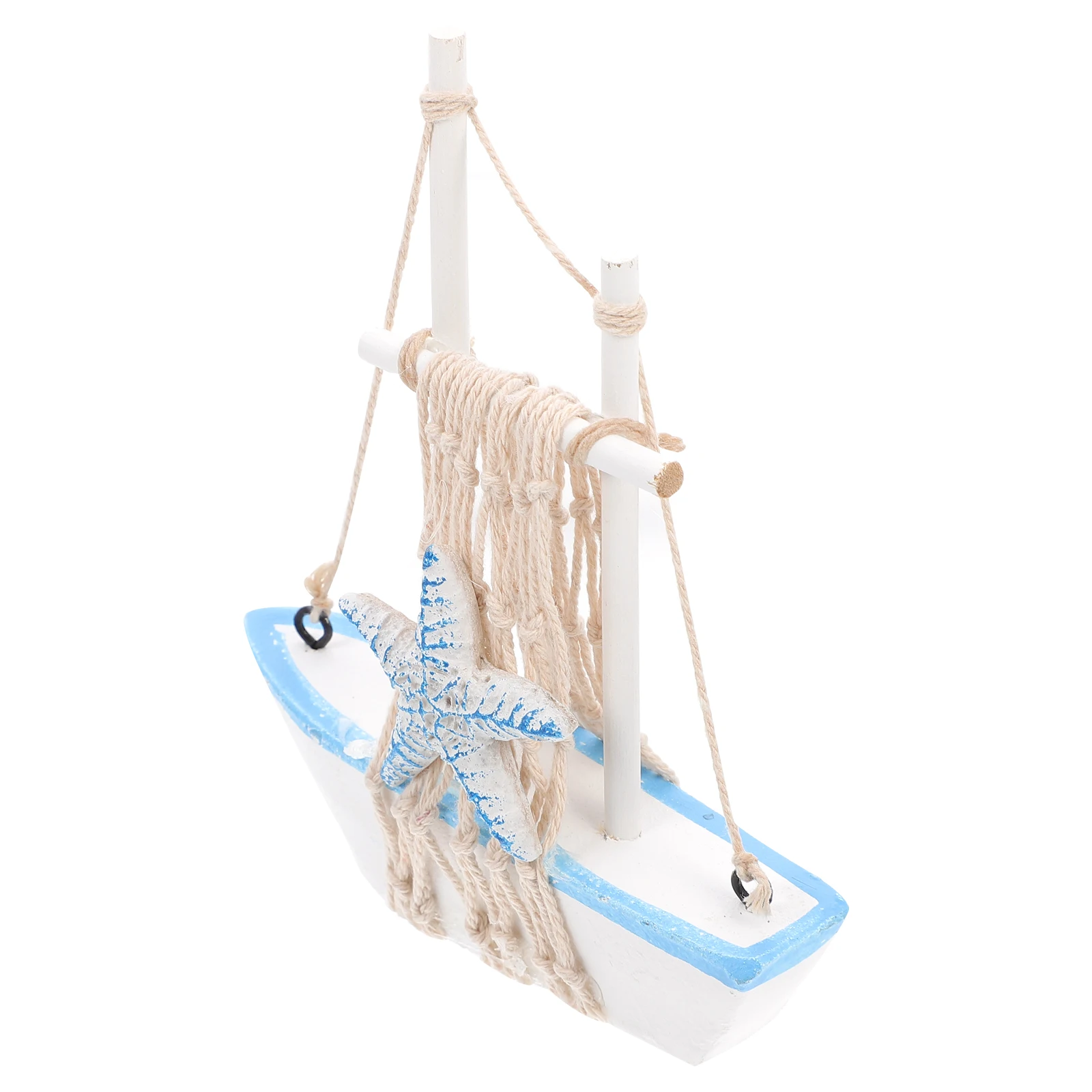 

Wooden Sailboat Decoration Mediterranean Ship Model Craft Figurine Rustic Sailing nament Home Office Desktop Living Room Bedroom