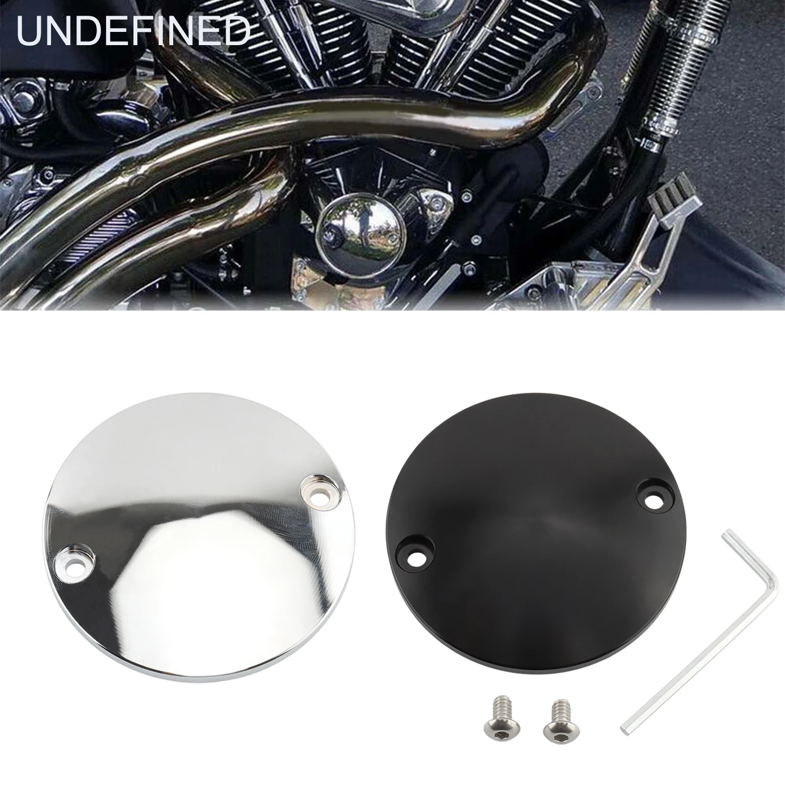 2Hole Motorcycle Derby Timing Timer Cover Aluminum Chrome Black For Harley Sportster Iron 883 1200 XL Fat Bob FXEF Big Twin