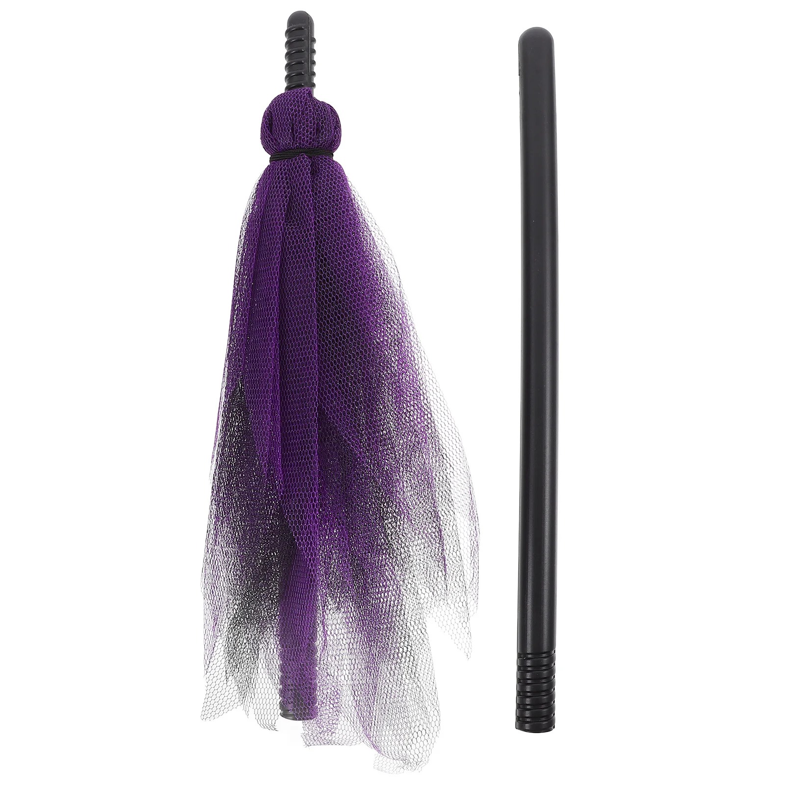 

Halloween Witch Kids Cosplay Broom Prop Party Decoration Lightweight Plastic Cloth Detachable Portable Bright Color