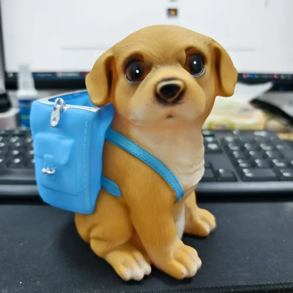 Pen Container Multi-function Dog Pen Holder Plastic Large Capacity Puppy Storage Bucket Cute Creative Makeup Brush Cylinder Gift