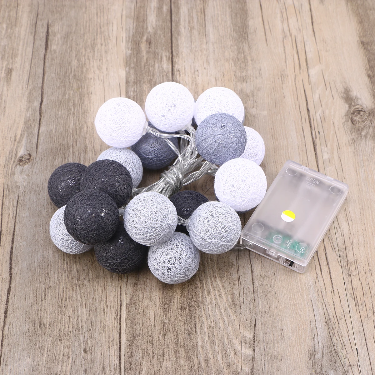 

20pcs String Light with Yarn Ball Shaped Lights 2.2m Christmas Light Strip Powered Party Garden Patio Rope Lights Decora