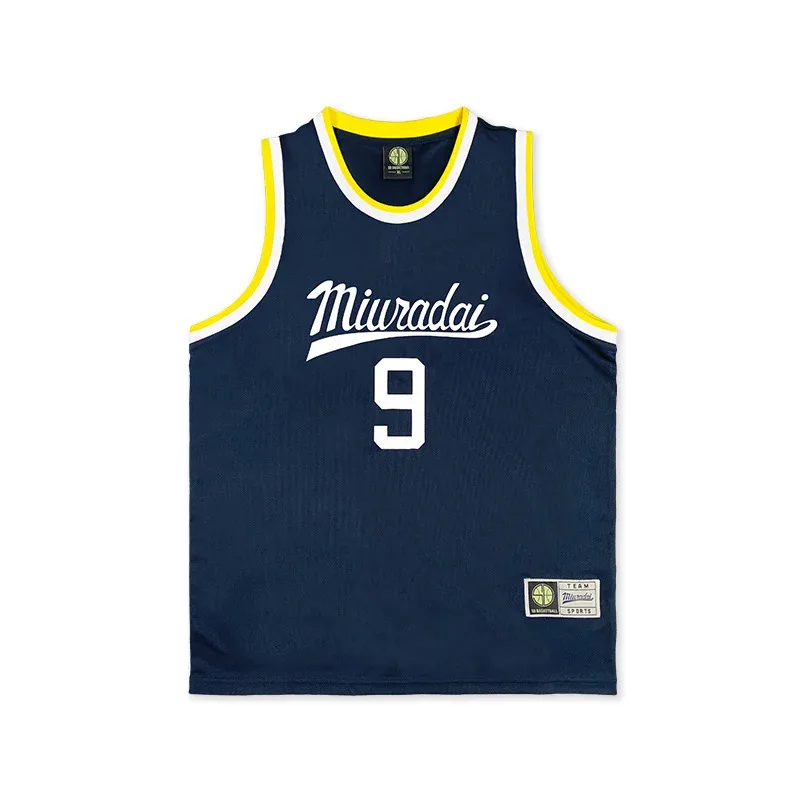أنيمي مياواي #   9 قميص كرة السلة Naitou Tetsuya جيرسي كوسبلاي سريع الجفاف وجيد التهوية