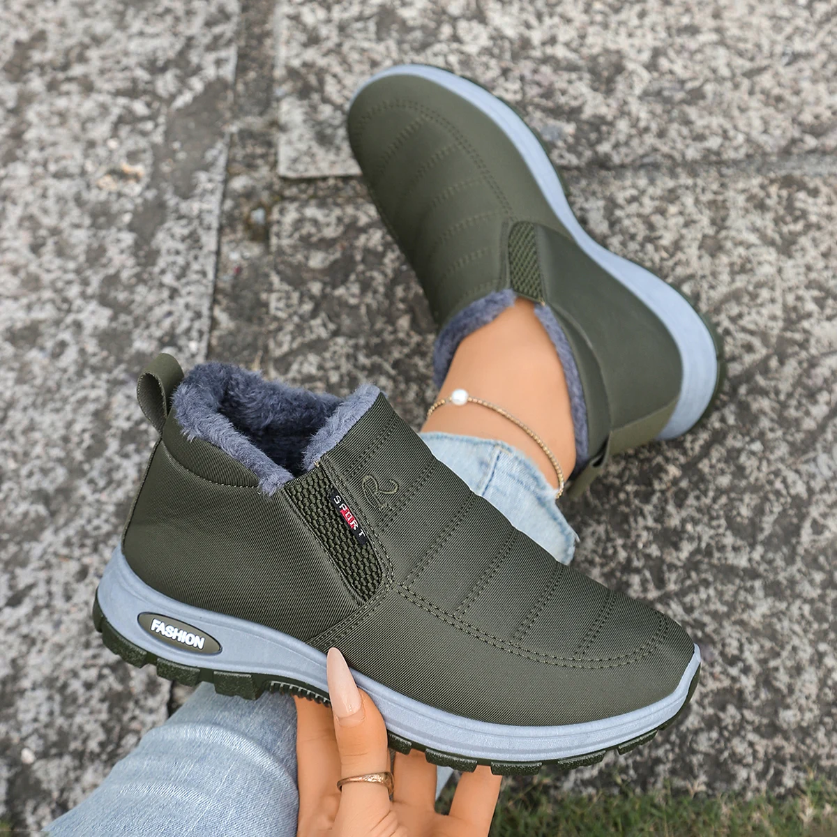 Women's Shoes, Women's Sports Shoes, Fleece and Thickened Boots, Lightweight Soft-Soled Women's Snow Boots image 6