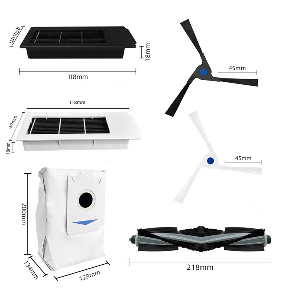 สำหรับ Ecovacs หุ่นยนต์ดูดฝุ่น X2pro X2ไม้ถูพื้นแปรงหลักถุงหูรูดชิ้นส่วนอุปกรณ์เสริม
