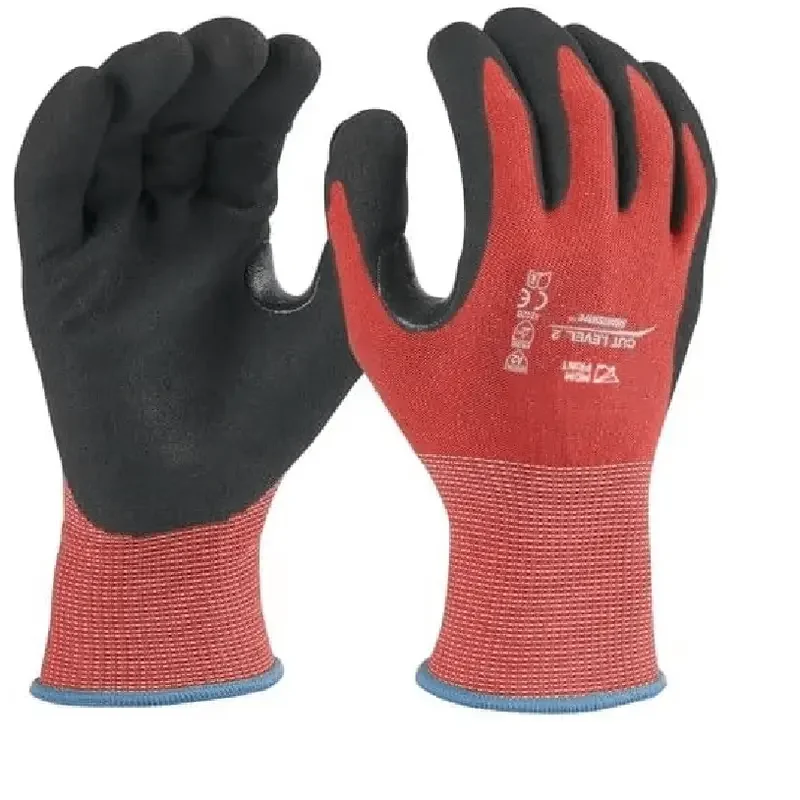 

Cut Level 2 Nitrile Dipped Gloves - 2X-Large (12 Pairs), A2 Cut Level, 15 ga, Red, 2XL ( 11 )