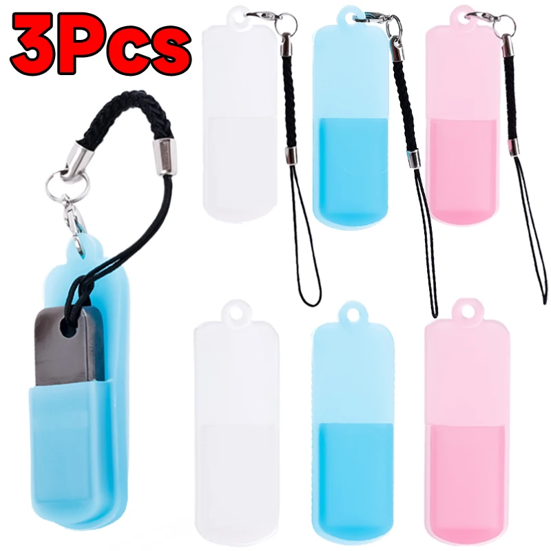 1-3Pcs Silicone Dustproof Cover for U Disk Flash Drive Protector USB Flash Drive Dust Caps with Lanyard Rope U Disk Storage Case