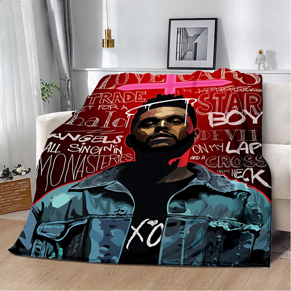 Printed Blanket Picnic Blankets The Weeknd XO Minimalist Poster Warm Blanket Soft and Comfortable Home Travel Birthday Gift