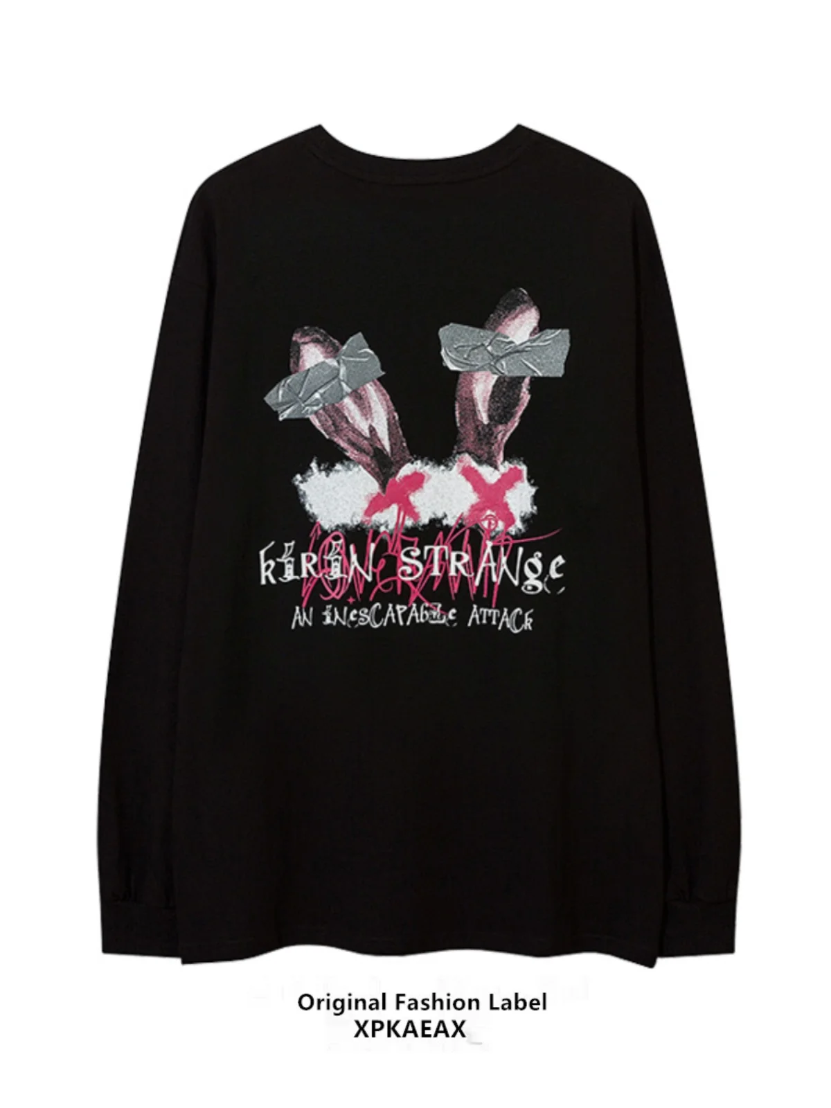 Trendy Oversize Long Sleeve American Ins Style Sweatshirt High Street Round Neck Base Shirt  Loose Hip Hop Top Streetwear Women