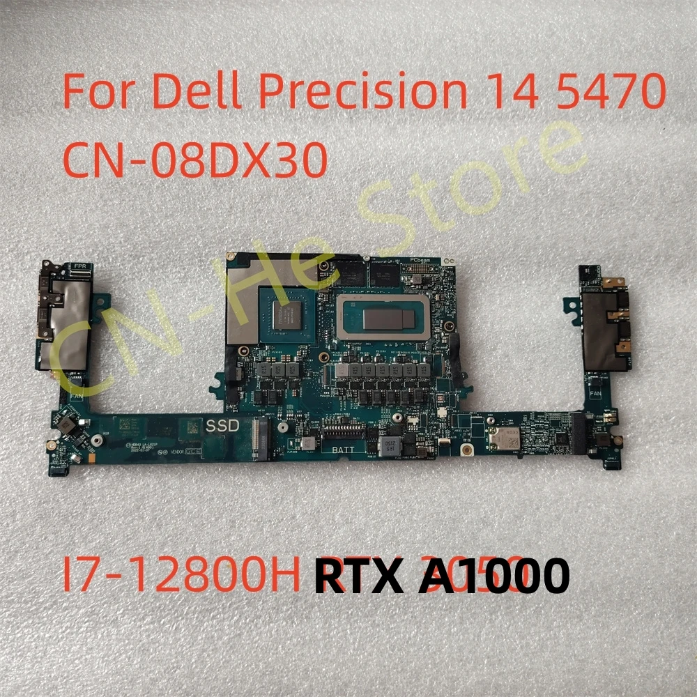 

For Dell Precision 14 5470 CN-08DX30 08DX30 8DX30 LA-L621P Motherboard With Intel I7-12800H RTX 3050 100% Works Perfectly