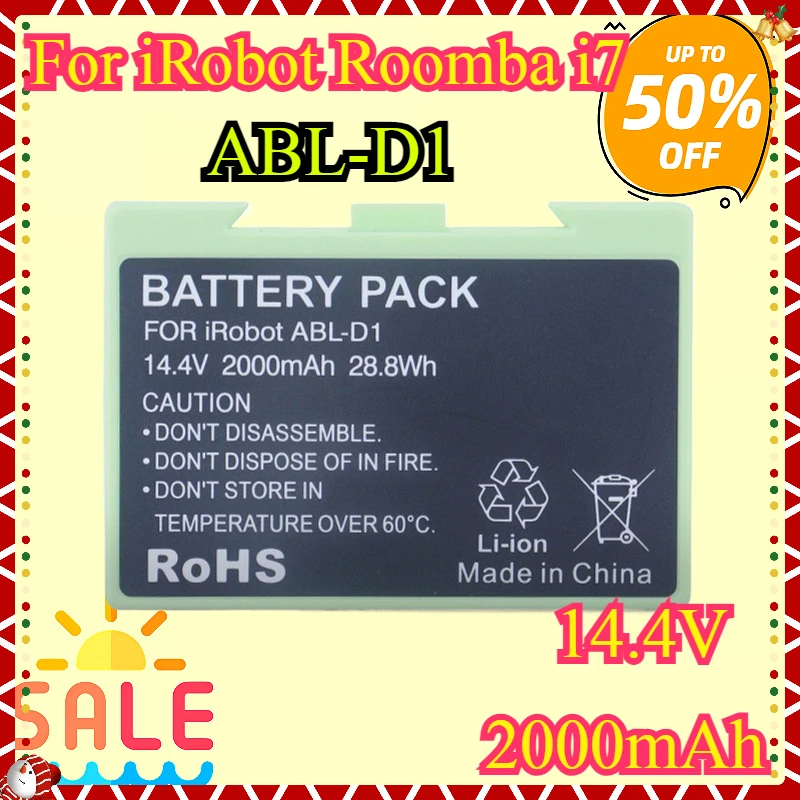 

New High Quality ABL-D1 Replacement Battery for IRobot Roomba I7 I7+ I8 E5 E6 E5150 I7550 I7558 E619820 Sweeping Robot Battery