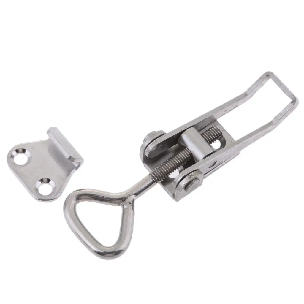 1Pc Adjustable Anti-Rattle Latch Lock Locking Stainless Steel Latch Boat Locking Latch Locking Clasp Clamp