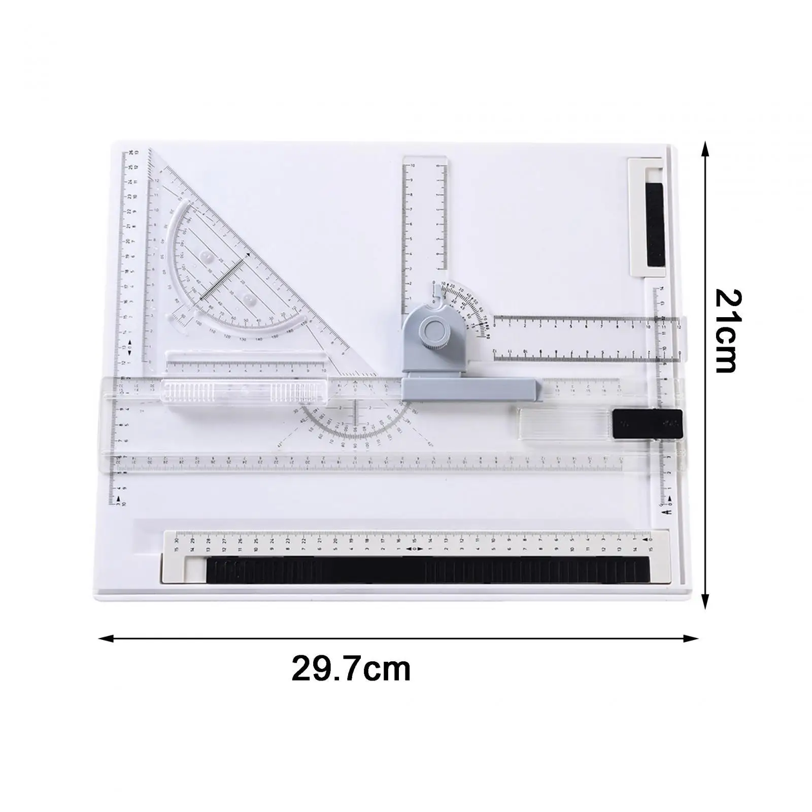 A4 Drafting Table Drawing Board, Drawing Tool Set Graphic Architectural Sketch Board with Clear Ruler Parallel Motion