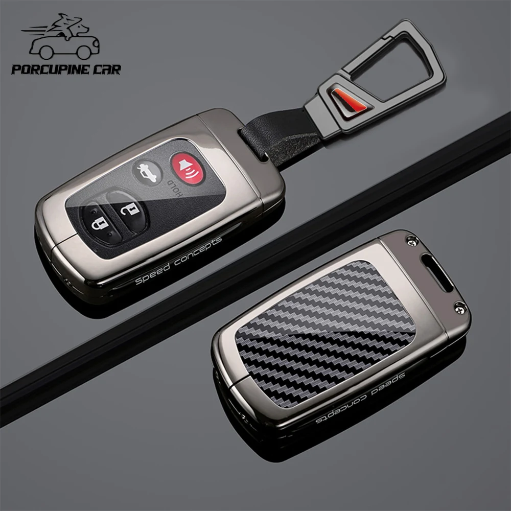 Zinc Alloy Car Key Case Cover For Toyota Prius 30 Alpha Aqua RAV4 Land Prado Cruiser Auris Highlander Subaru Foreste Lexus LC200