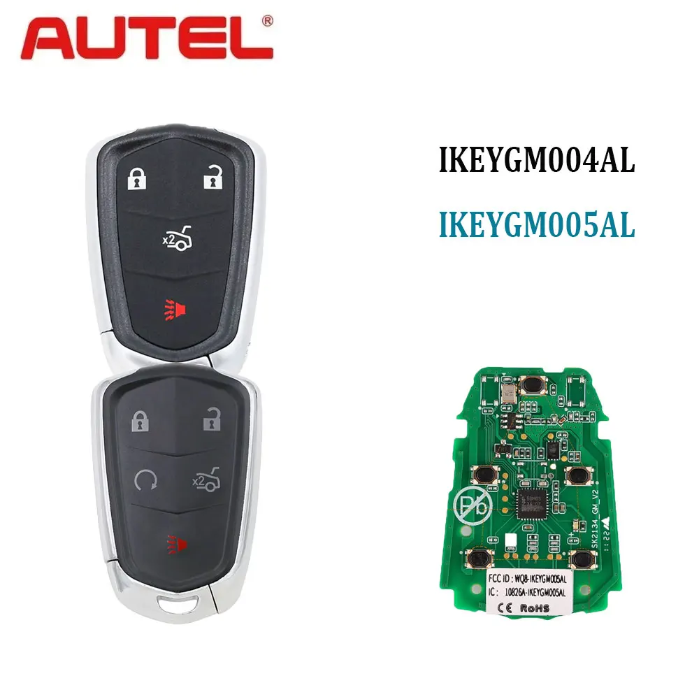 

AUTEL Smart Key GM004AL GM005AL Used with MaxiIM KM100 KM100E IM508 IM608 PRO MAXIIM IKEY Premium Style Car Remote Key